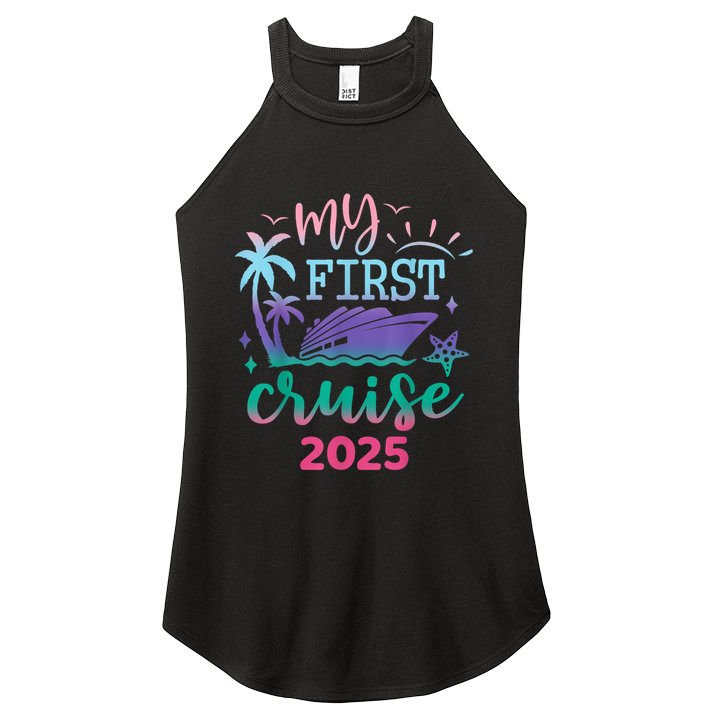 My First Cruise 2025 Family Vacation Trip Ship Matching Women's Perfect Tri Rocker Tank