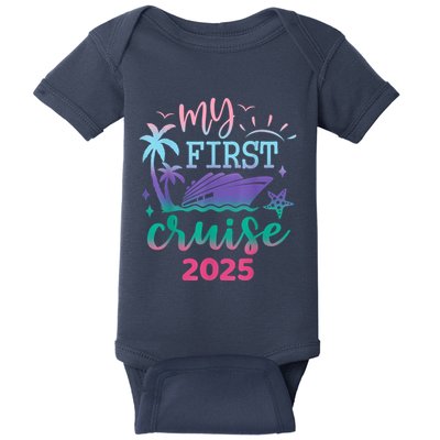 My First Cruise 2025 Family Vacation Trip Ship Matching Baby Bodysuit