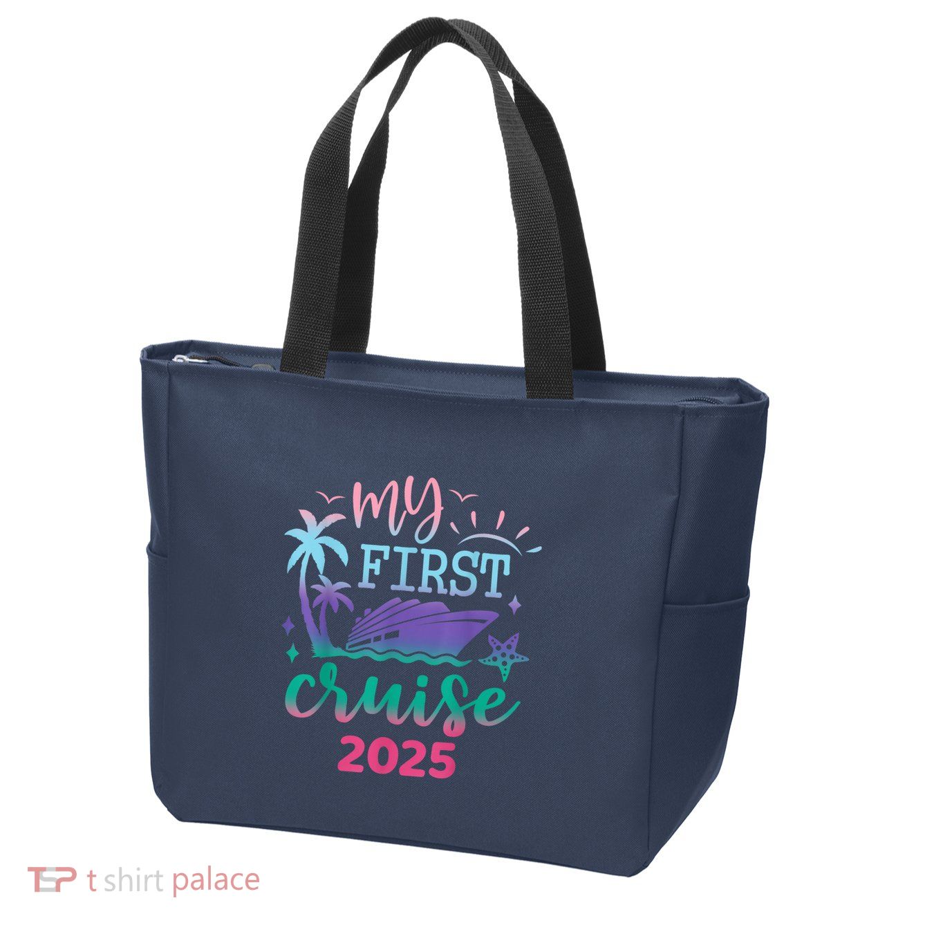 My First Cruise 2025 Family Vacation Trip Ship Matching Zip Tote Bag