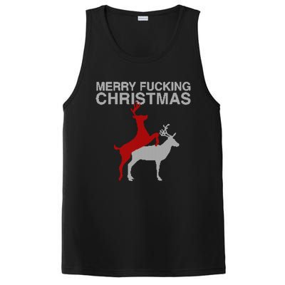 Merry Fucking Christmas! Obscene Ficking Reindeer Gift Fun Gift PosiCharge Competitor Tank