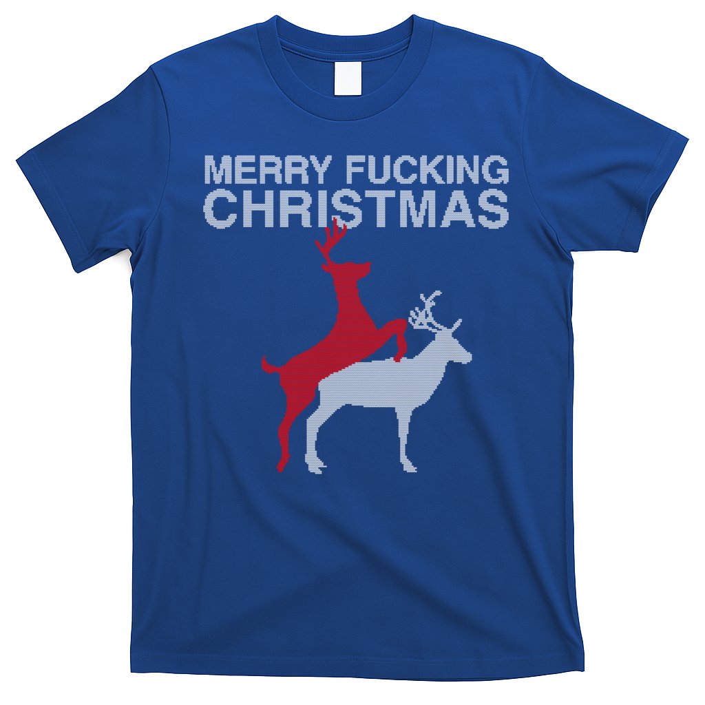 Merry Fucking Christmas! Obscene Ficking Reindeer Gift Fun Gift T-Shirt