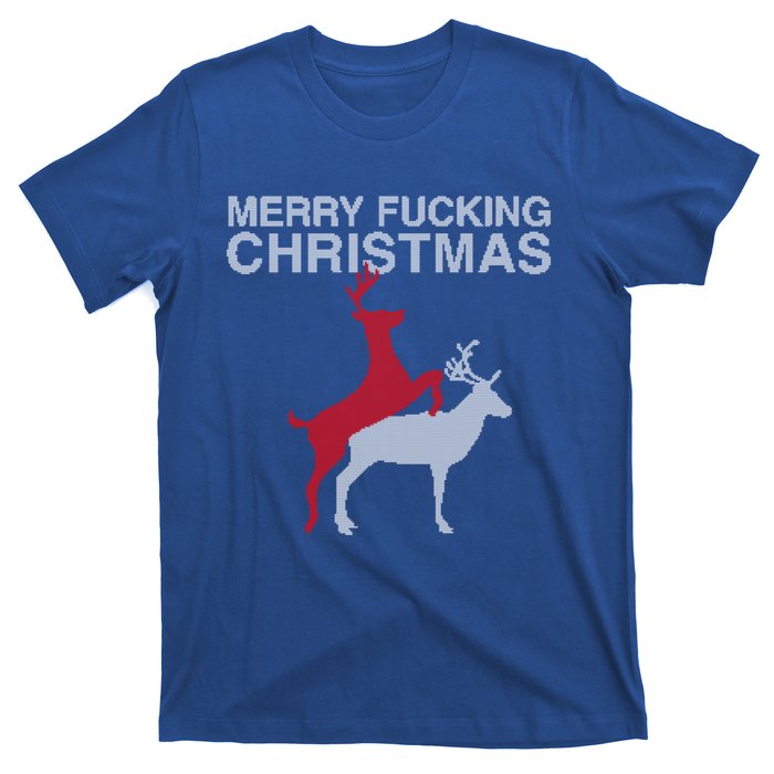 Merry Fucking Christmas! Obscene Ficking Reindeer Gift Fun Gift T-Shirt