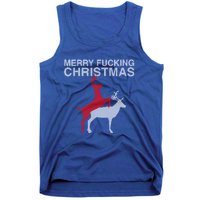 Merry Fucking Christmas! Obscene Ficking Reindeer Gift Fun Gift Tank Top