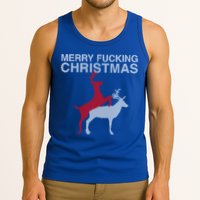 Merry Fucking Christmas! Obscene Ficking Reindeer Gift Fun Gift Tank Top