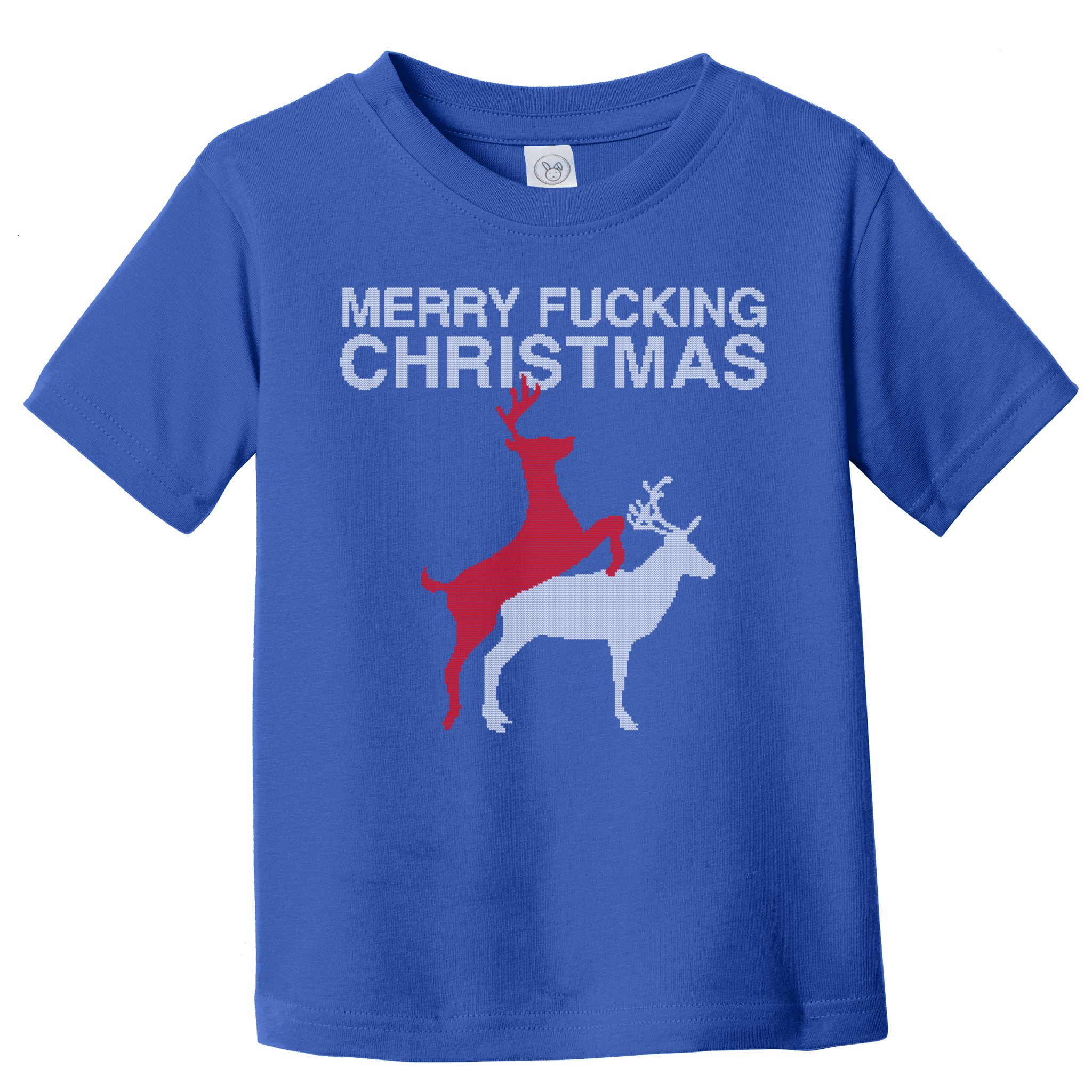 Merry Fucking Christmas! Obscene Ficking Reindeer Gift Fun Gift Toddler T-Shirt