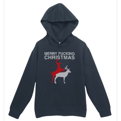 Merry Fucking Christmas! Obscene Ficking Reindeer Gift Fun Gift Urban Pullover Hoodie