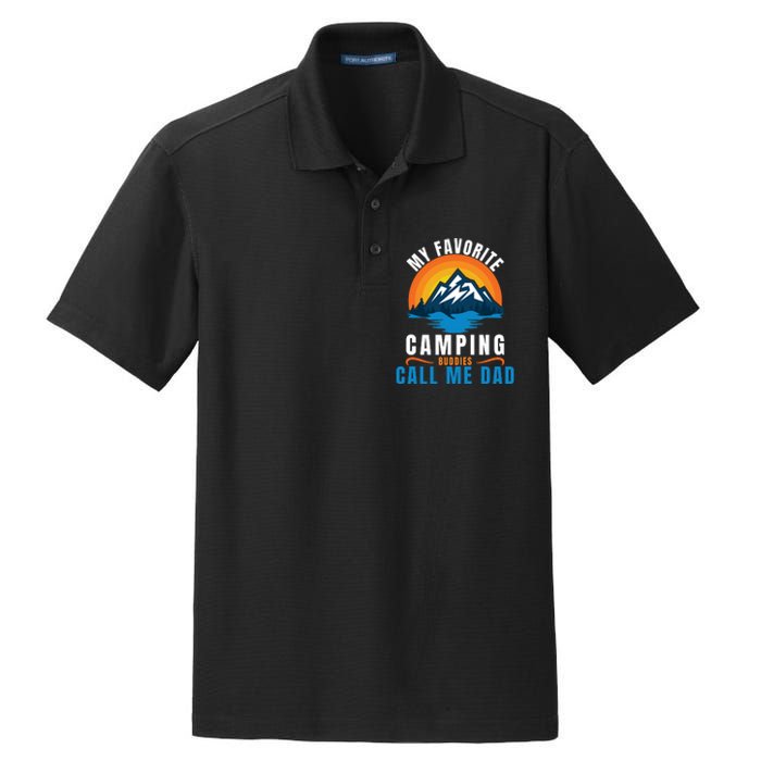 My Favorite Camping Buddies Call Me Dad, Funny Camping Dad Dry Zone Grid Polo