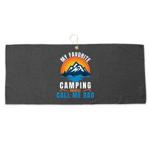 My Favorite Camping Buddies Call Me Dad, Funny Camping Dad Large Microfiber Waffle Golf Towel