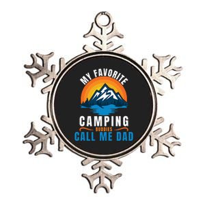 My Favorite Camping Buddies Call Me Dad, Funny Camping Dad Metallic Star Ornament