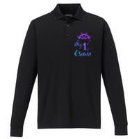 My First Cruise  Funny Cruise Performance Long Sleeve Polo