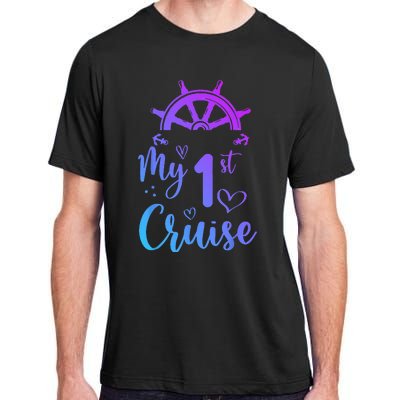 My First Cruise  Funny Cruise Adult ChromaSoft Performance T-Shirt