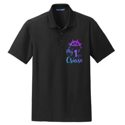 My First Cruise  Funny Cruise Dry Zone Grid Polo