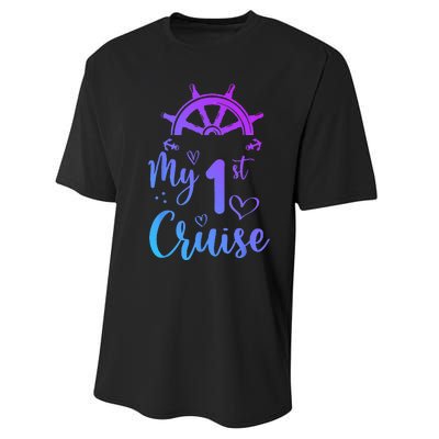 My First Cruise  Funny Cruise Performance Sprint T-Shirt