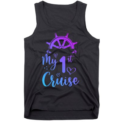 My First Cruise  Funny Cruise Tank Top