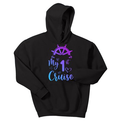 My First Cruise  Funny Cruise Kids Hoodie