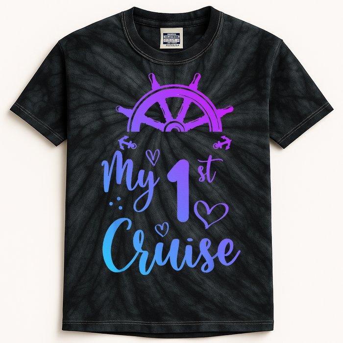 My First Cruise  Funny Cruise Kids Tie-Dye T-Shirt