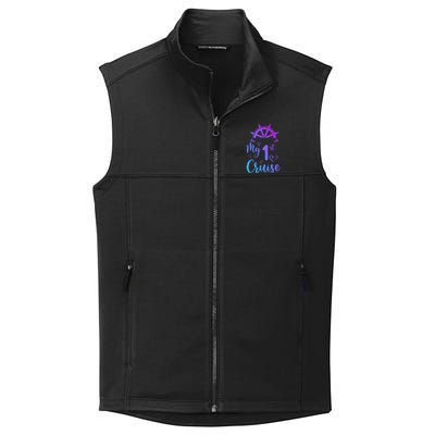 My First Cruise  Funny Cruise Collective Smooth Fleece Vest