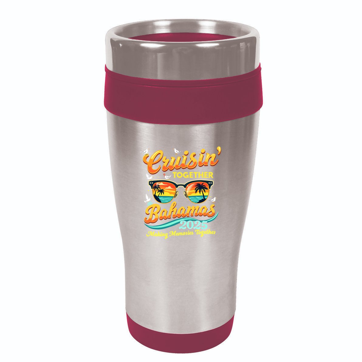 Matching Family Cruisin Together Bahamas 2025 Trip Vacation 16oz Travel Tumbler