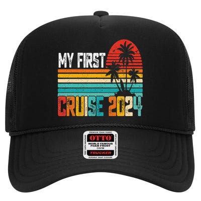 My First Cruise 2024 Family Vacation Cruise High Crown Mesh Back Trucker Hat