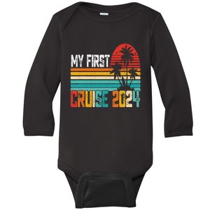 My First Cruise 2024 Family Vacation Cruise Baby Long Sleeve Bodysuit