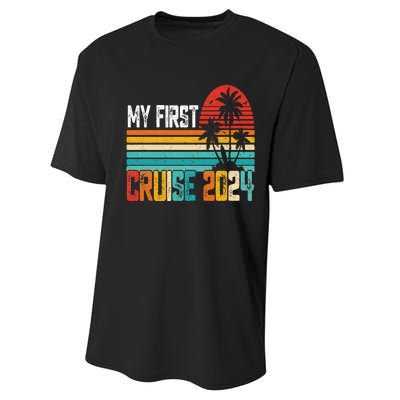 My First Cruise 2024 Family Vacation Cruise Performance Sprint T-Shirt