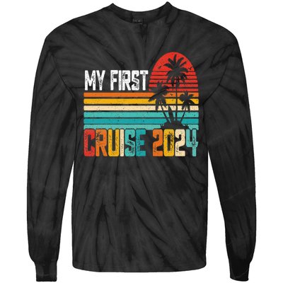 My First Cruise 2024 Family Vacation Cruise Tie-Dye Long Sleeve Shirt