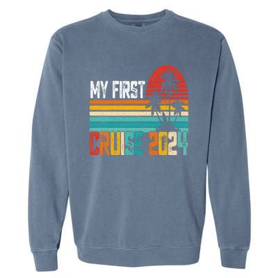 My First Cruise 2024 Family Vacation Cruise Garment-Dyed Sweatshirt