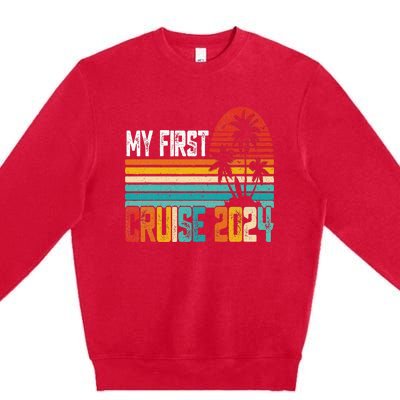 My First Cruise 2024 Family Vacation Cruise Premium Crewneck Sweatshirt