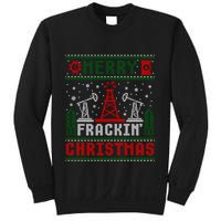 Merry Fracking Christmas Funny Oilfield Ugly Xmas Long Sleeve Sweatshirt