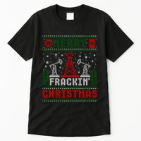 Merry Fracking Christmas Funny Oilfield Ugly Xmas Long Sleeve Tall T-Shirt