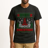 Merry Fracking Christmas Funny Oilfield Ugly Xmas Long Sleeve Tall T-Shirt