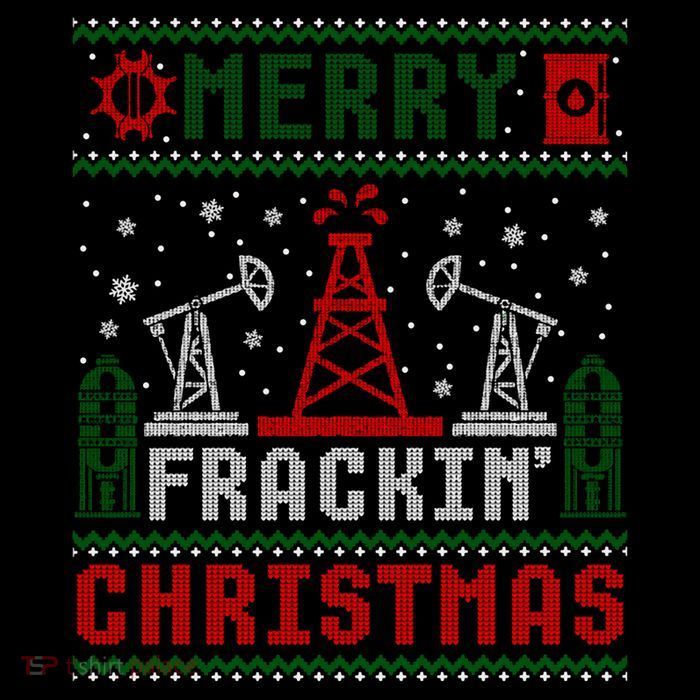 Merry Fracking Christmas Funny Oilfield Ugly Xmas Long Sleeve Bag