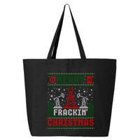 Merry Fracking Christmas Funny Oilfield Ugly Xmas Long Sleeve 25L Jumbo Tote