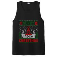 Merry Fracking Christmas Funny Oilfield Ugly Xmas Long Sleeve PosiCharge Competitor Tank