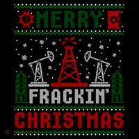 Merry Fracking Christmas Funny Oilfield Ugly Xmas Long Sleeve Tank Top