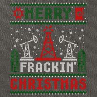 Merry Fracking Christmas Funny Oilfield Ugly Xmas Long Sleeve Cotton Canvas Backpack