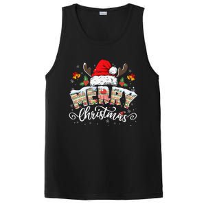 Matching Family Christmas Reindeer Santa Hat PosiCharge Competitor Tank