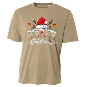 Matching Family Christmas Reindeer Santa Hat Cooling Performance Crew T-Shirt