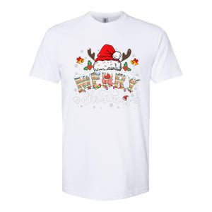 Matching Family Christmas Reindeer Santa Hat Softstyle CVC T-Shirt