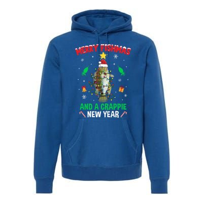 Merry Fishmas Crappie Christmas Tree Fishing Funny Xmas Cute Gift Premium Hoodie