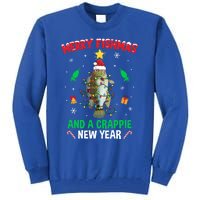 Merry Fishmas Crappie Christmas Tree Fishing Funny Xmas Cute Gift Tall Sweatshirt