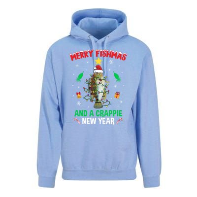 Merry Fishmas Crappie Christmas Tree Fishing Funny Xmas Cute Gift Unisex Surf Hoodie