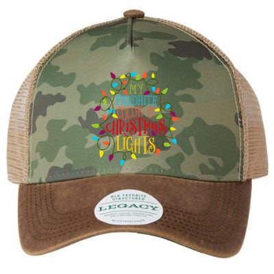My Favorite Color Is Christmas Lights Gift Legacy Tie Dye Trucker Hat