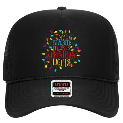 My Favorite Color Is Christmas Lights Gift Trucker Hat