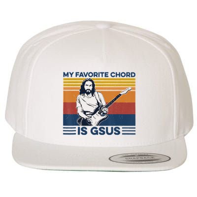 My Favorite Chord Is Gsus Jesus Playing Guitar Wool Snapback Cap