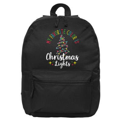 My Favorite Color Is Christmas Lights Xmas Merry Christmas Tank Top 16 in Basic Backpack