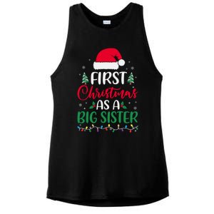 My First Christmas As A Big Sister New Sister Xmas Lights Cute Gift Ladies PosiCharge Tri-Blend Wicking Tank