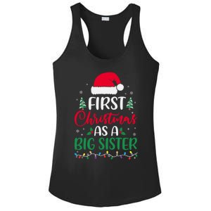 My First Christmas As A Big Sister New Sister Xmas Lights Cute Gift Ladies PosiCharge Competitor Racerback Tank