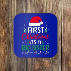 My First Christmas As A Big Sister New Sister Xmas Lights Cute Gift Coaster