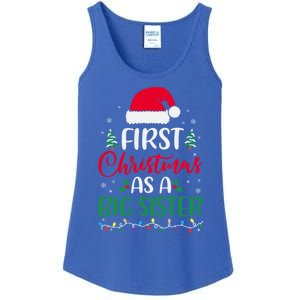 My First Christmas As A Big Sister New Sister Xmas Lights Cute Gift Ladies Essential Tank